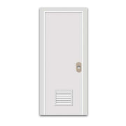 PVC DOOR (WHITE/BROWN)